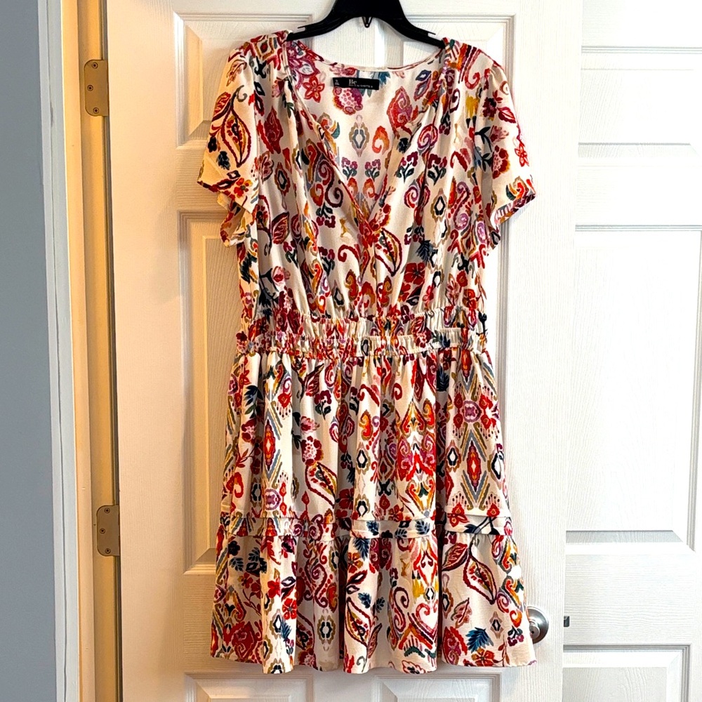 🌺BE…by CHETTA B Print Midi Dress in Size 1X